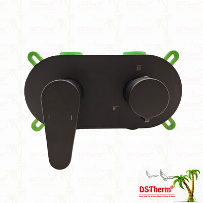 पीपीआर 5 वेज ब्लैक प्लेटेड मिक्सर शॉवर वाल्व तापमान और प्रवाह नियंत्रण के लिए