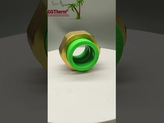 ग्रीन पीपीआर डबल हेड थ्रेडेड यूनियन डबल यूनियन कनेक्टर उच्च तापमान प्रतिरोध