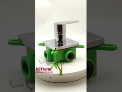 3 तरीके पीपीआर क्रोम प्लेटेड मिक्सर शावर वाल्व स्क्वायर पैनल के साथ 20 25 मिमी 2 इन 1 आउट