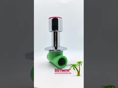 पीपीआर क्रोम लेपित स्टॉप वाल्व एंटी-स्लिप हैंडल के साथ कम रखरखाव 20-32 मिमी अनुकूलन योग्य आकार