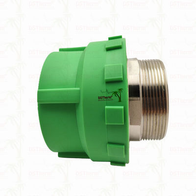 पीपीआर पुरुष थ्रेडेड युग्मन प्लास्टिक पीपीआर पाइप फिटिंग 75 * 2 1/2 "अनुकूलित आकार