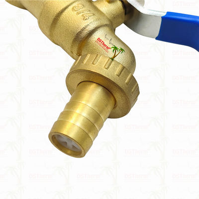 Gold Plated Heavy Duty Classic Blue Iron Handle Bibcocks Water Spout Faucet Spigot Water Tap 3/4"