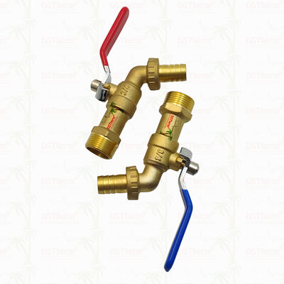 स्वर्ण चढ़ाना भारी शुल्क क्लासिक लाल लोहे के हैंडल Bibcocks पानी का नल नल स्पिगोट पानी के नल 3/4 "