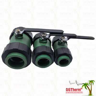 पीपीआर डबल यूनियन बॉल वाल्व ब्रास बॉल आयरन हैंडल के साथ 20-63 मिमी अनुकूलित लोगो