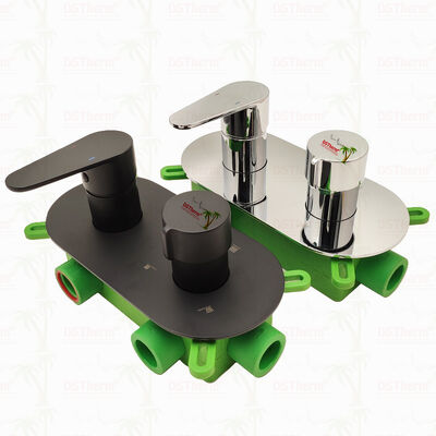 पीपीआर 5 वेज ब्लैक प्लेटेड मिक्सर शॉवर वाल्व तापमान और प्रवाह नियंत्रण के लिए